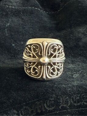Chrome Hearts Classic Oval Cross Ring - Very Rare Special Order Size 5